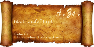 Abel Zsüliet névjegykártya